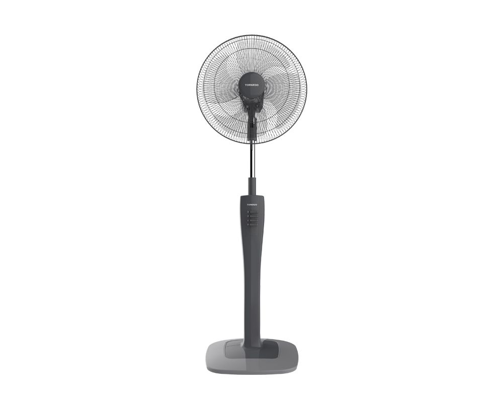 tornado-stand-fan-16-inch-4-plastic-blades-3-speeds-grey-or-maroon-color-tsf-74-grey
